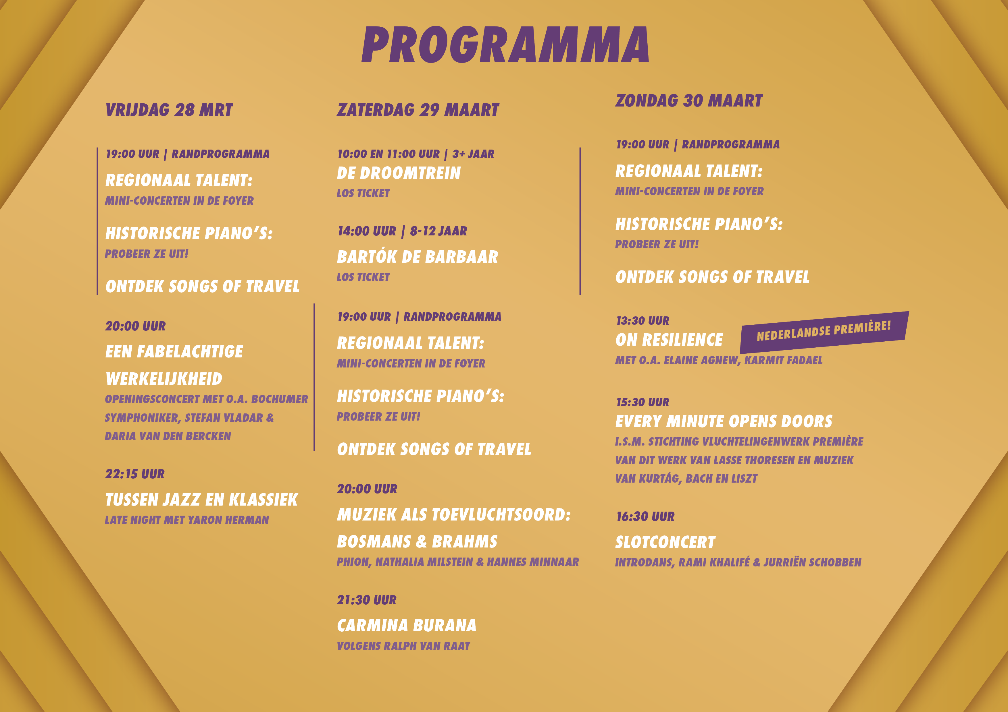 Piano Biënnale 2025 - Schema Festival Arnhem